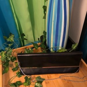 Authentic YSL Black Leather Crossbody/Clutch